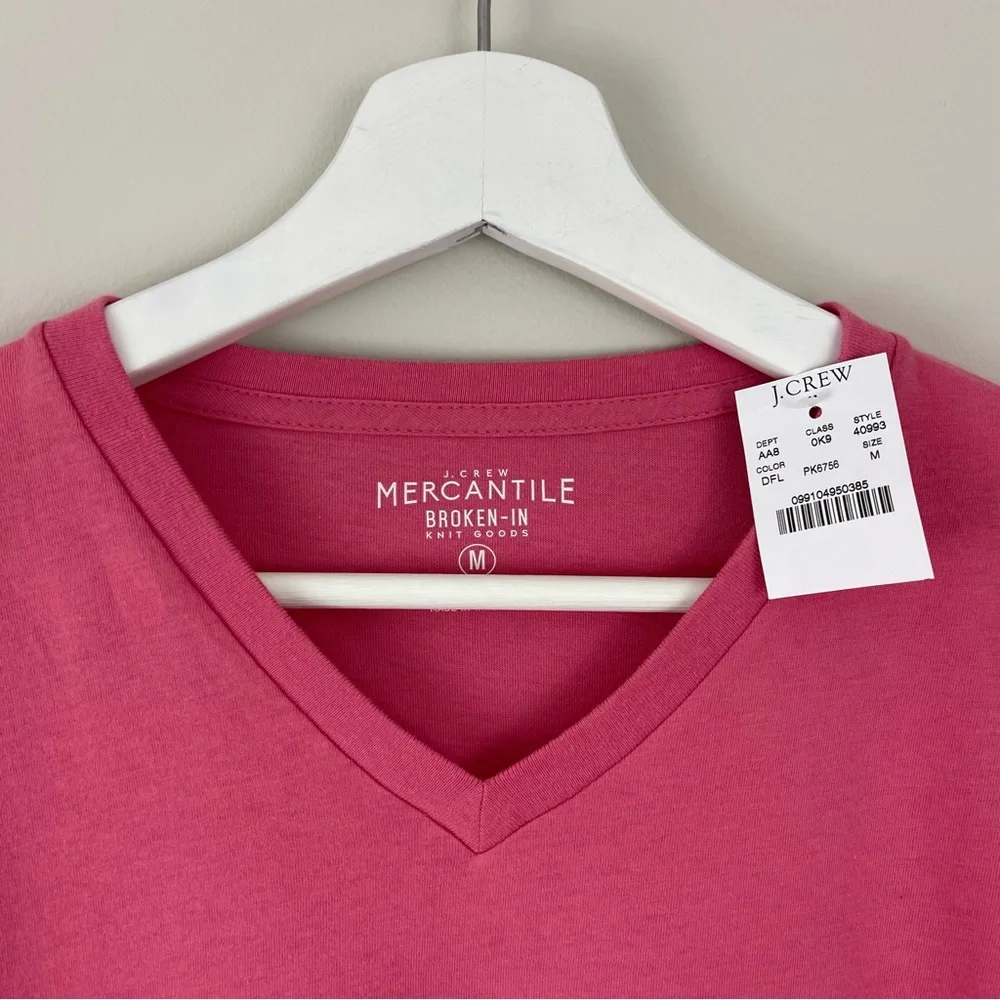 J. Crew Mercantile Broken-in 100% Cotton V-neck Short Sleeve T-Shirt